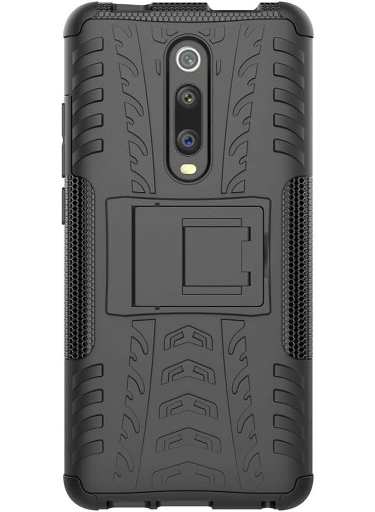 Case Cover Shock resistant  Kickstand TPU + PC Compatible with  Mi 9T/K20 (Black) - Image 3