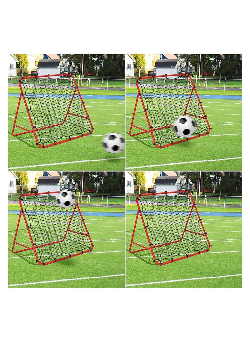 Generic - Football Kickback Rebounder Adjustable Angles Training Net 120x120cm - Image 1