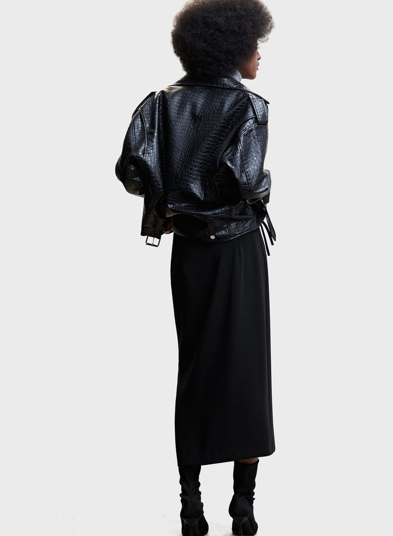 High Waist Midi Skirt