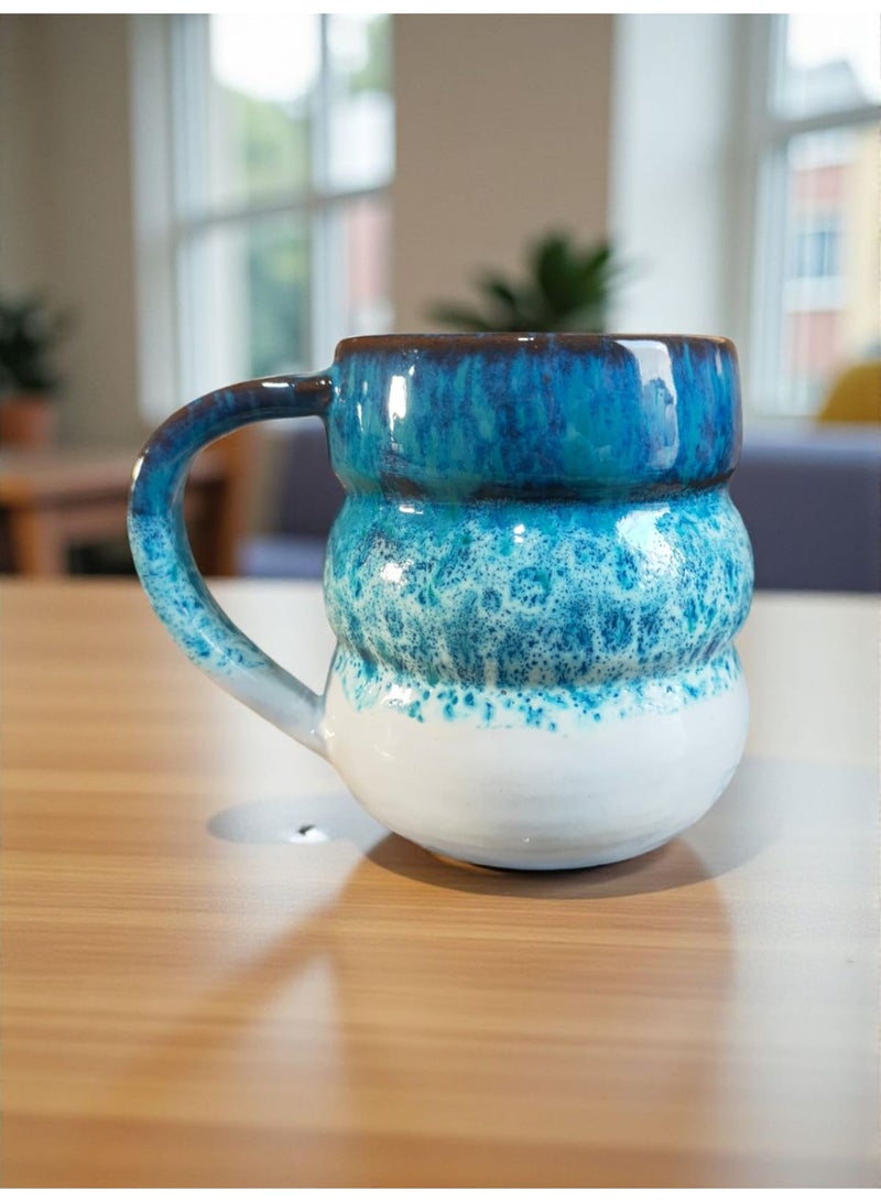 كلور زون بوتري مج 200 ملي بشكل مميز ، آمن للاستخدام في الميكروويف، مصنوع يدويًا من الفخار - Image 2