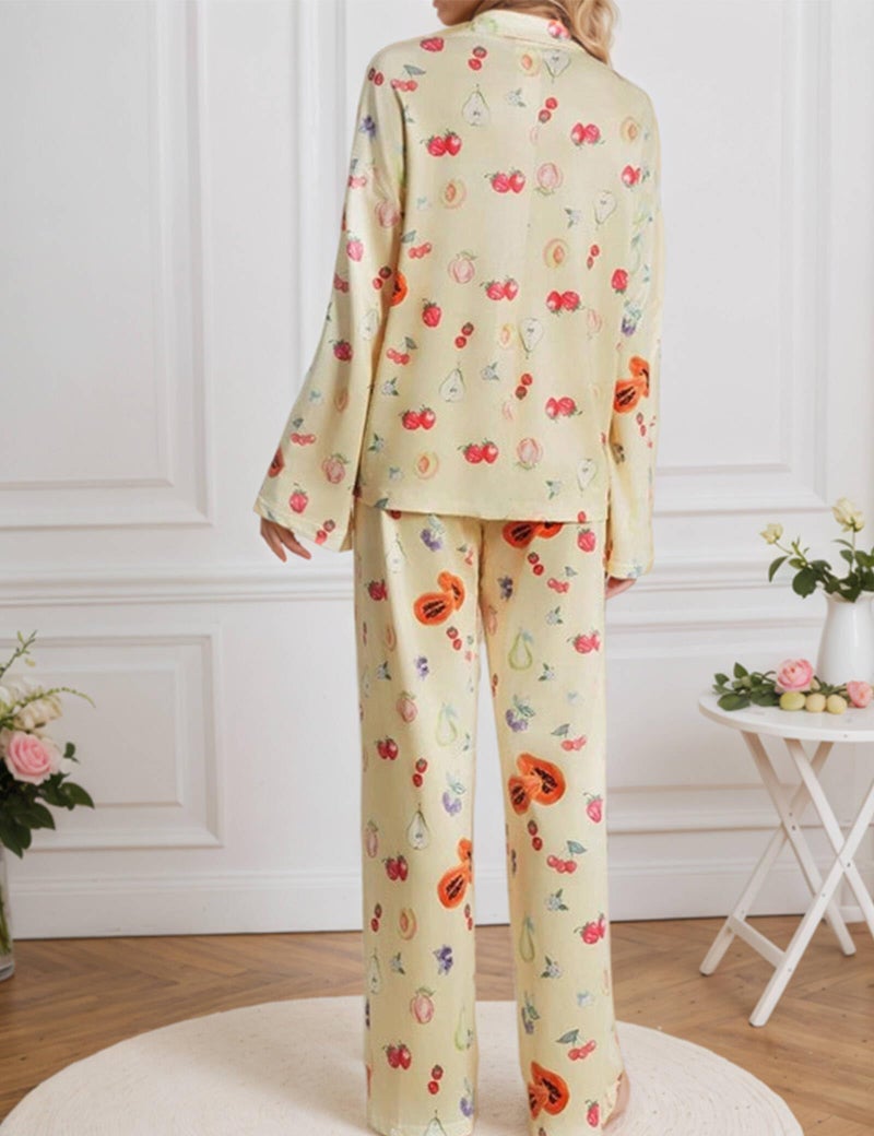 TIKITIDES Rollers Rabbits Pajamas Cute Fruit Pj Sets Floral Pajamas Sofias Grainges Pajama Long Sleeve Pajama Sets - Image 5