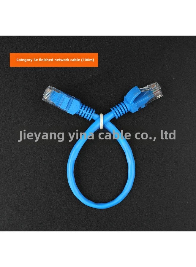 Oxygen-free Copper Core Super Five Categories Six Gigabit Finished Network Cable Router Computer Short Broadband Network Cable Short 0.2 Meters-Color:Ultra Five Oxygen-free Copper [blue]-Line Length:0.3 M  - Image 1