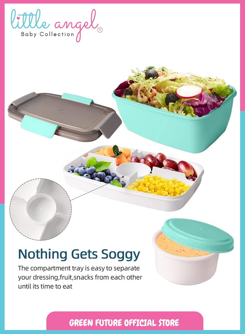 Little Angel Kids Bento Lunch Box 2000ml – Leak-Proof, Insulated, Eco-Friendly, with Compartments – Ideal for School & Travel - Image 3