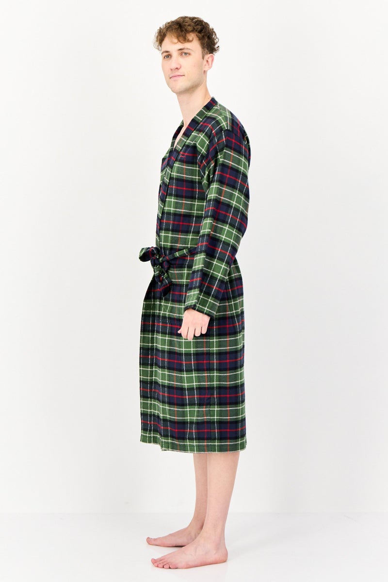 GANT Men Checkered Bathrobe, Multicolor - Image 4