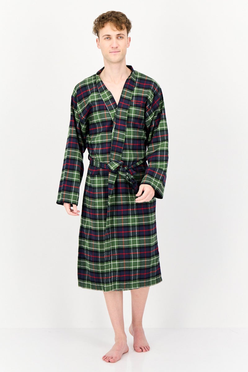 GANT Men Checkered Bathrobe, Multicolor - Image 1