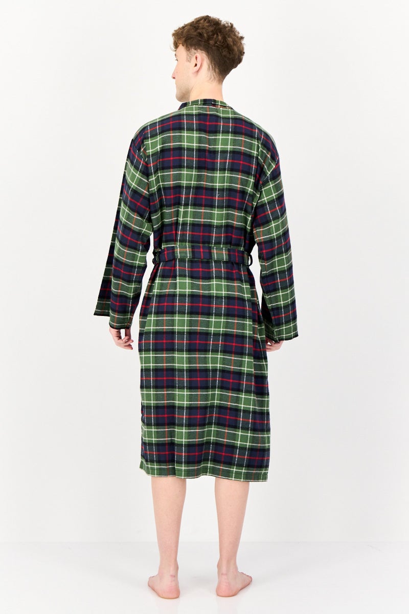 GANT Men Checkered Bathrobe, Multicolor - Image 3