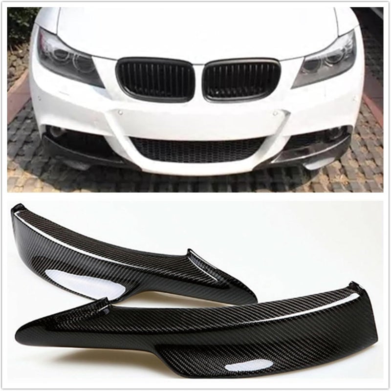 DEMULAX Carbon Fiber Front Bumper Side Splitter Cover Lip - Image 3