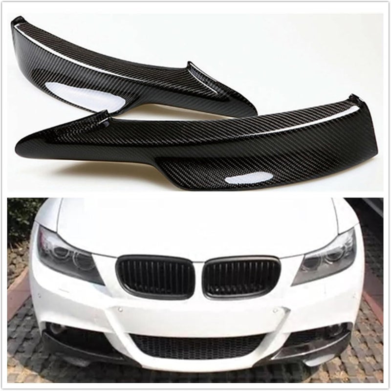 DEMULAX Carbon Fiber Front Bumper Side Splitter Cover Lip - Image 4