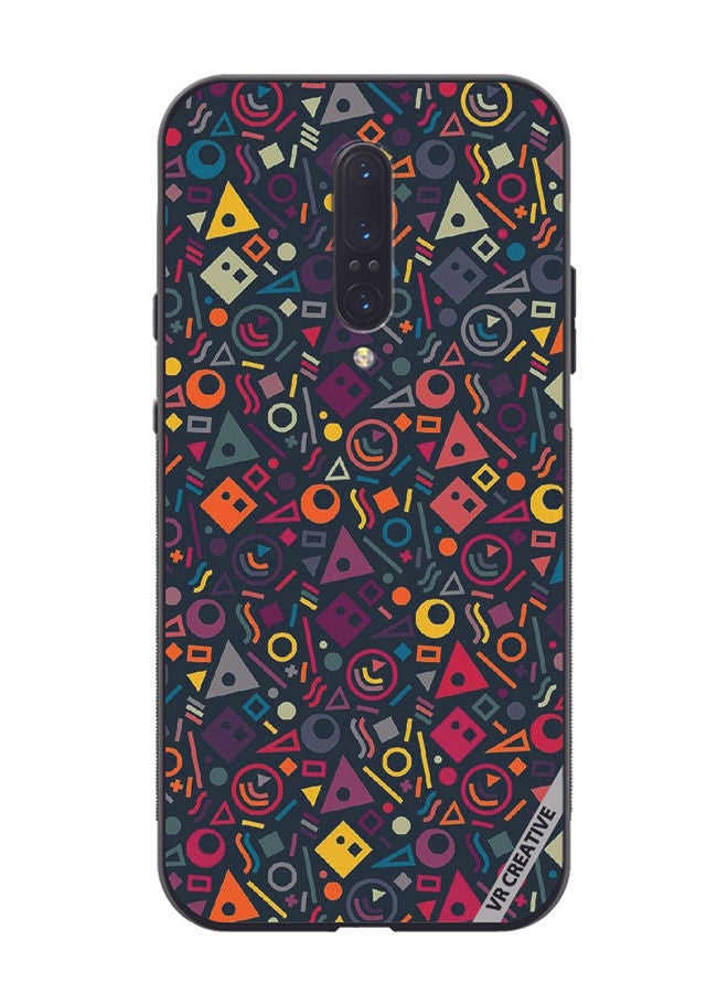 VR CREATIVE Protective Case Cover For OnePlus 7 Pro Shapes Design Multicolour - Image 1