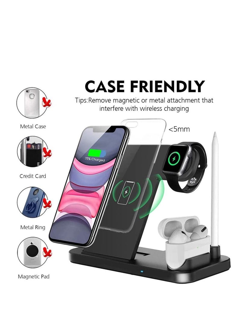 Generic - Wireless Charger, 4 in 1 Fast Wireless Charging Station for iPhone 13/13 Pro/12/11/X/XS/XR/8/8P - Image 1