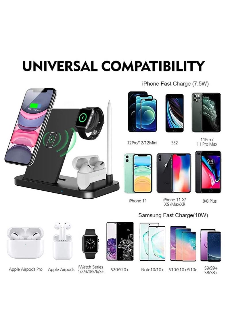 Generic - Wireless Charger, 4 in 1 Fast Wireless Charging Station for iPhone 13/13 Pro/12/11/X/XS/XR/8/8P - Image 1