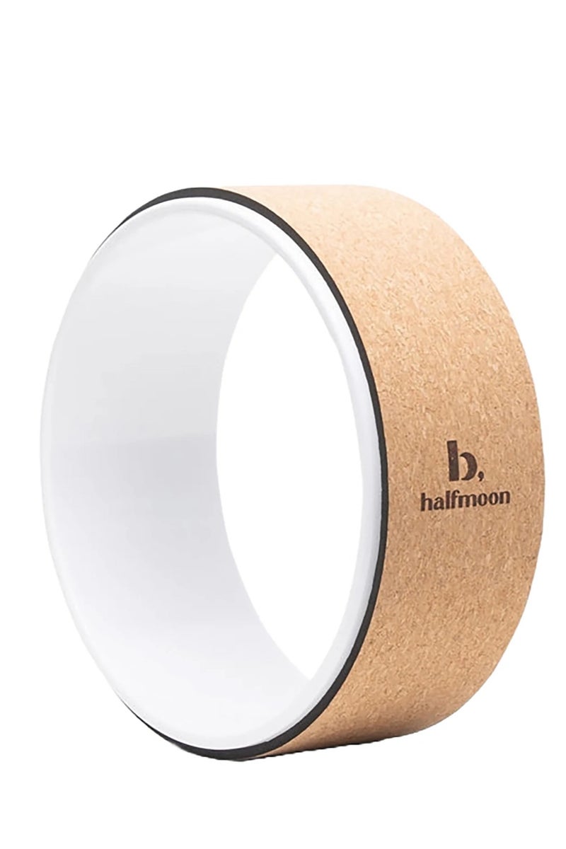 HALFMOON Movement Wheel – Cork | Cork-Covered Yoga Wheel for Backbends, Core & Mobility - Image 1