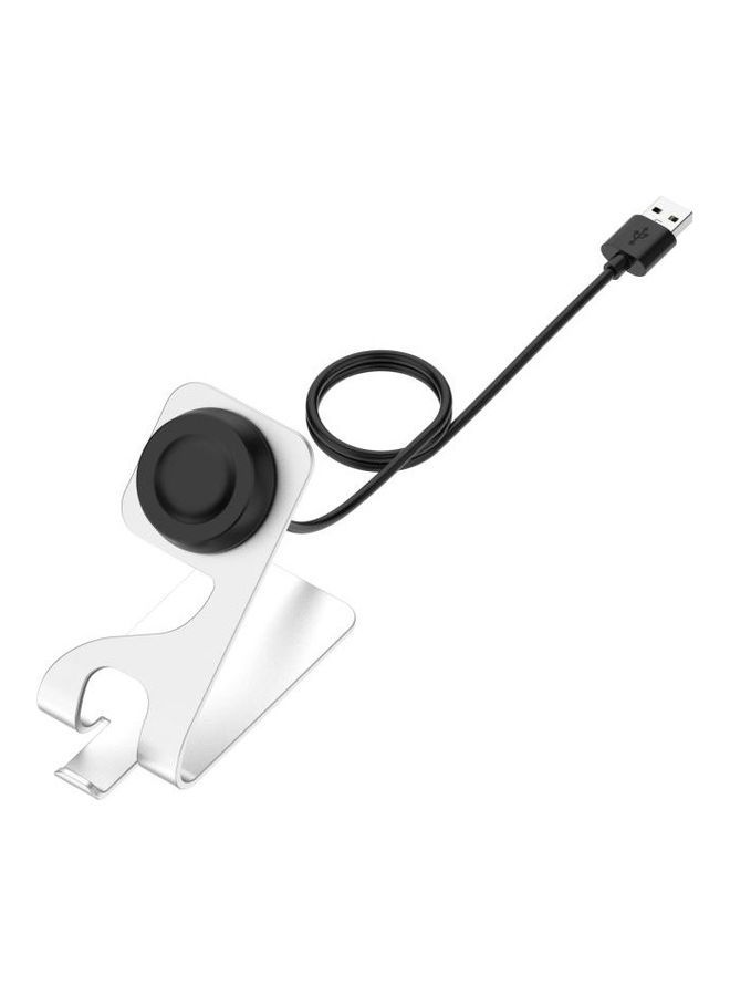 NIBEMINENT For Huawei Watch 3 And Pro Universal Metal Magnetic Charger Holder Silver  - Image 1