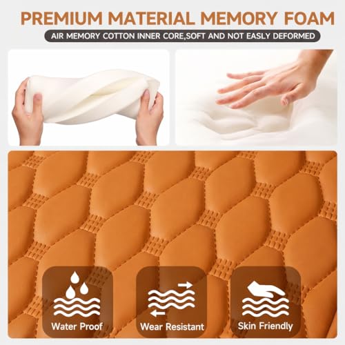 Eliane RT6 Universal Car Center Console Cover Armrest Cushion Pad Pillow with 2 Storage Side Pockets, Memory Foam, Leatherite, Interior Accessories Fit for All SUV's (1 Pcs - Cayenne Yellow) - Image 4