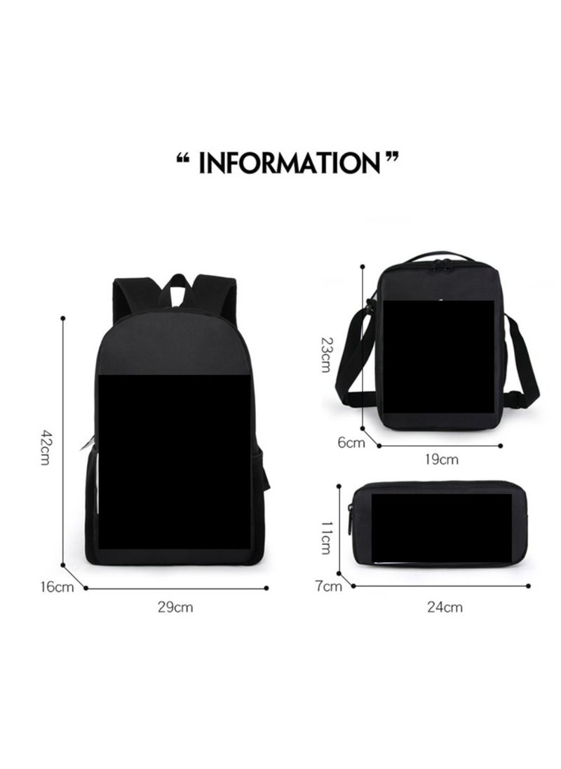 Generic - Cartoon anime backpack for primary and secondary school students, large capacity casual lightweight backpack, cartoon shoulder bag, pencil case, pencil case, and pencil case - Image 1