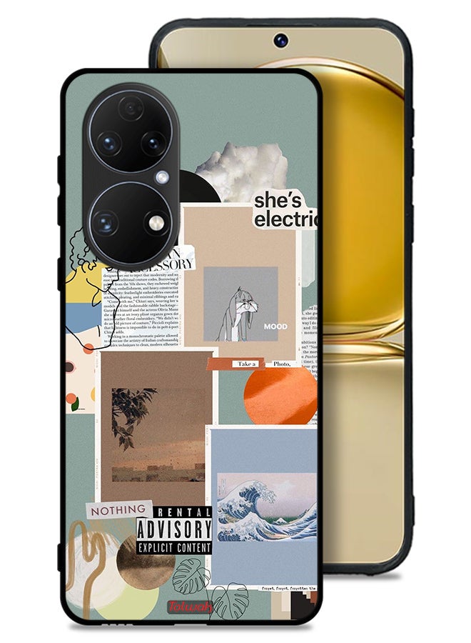 Tolwak Huawei P50 Protective Case Cover She Is Electric - Image 1