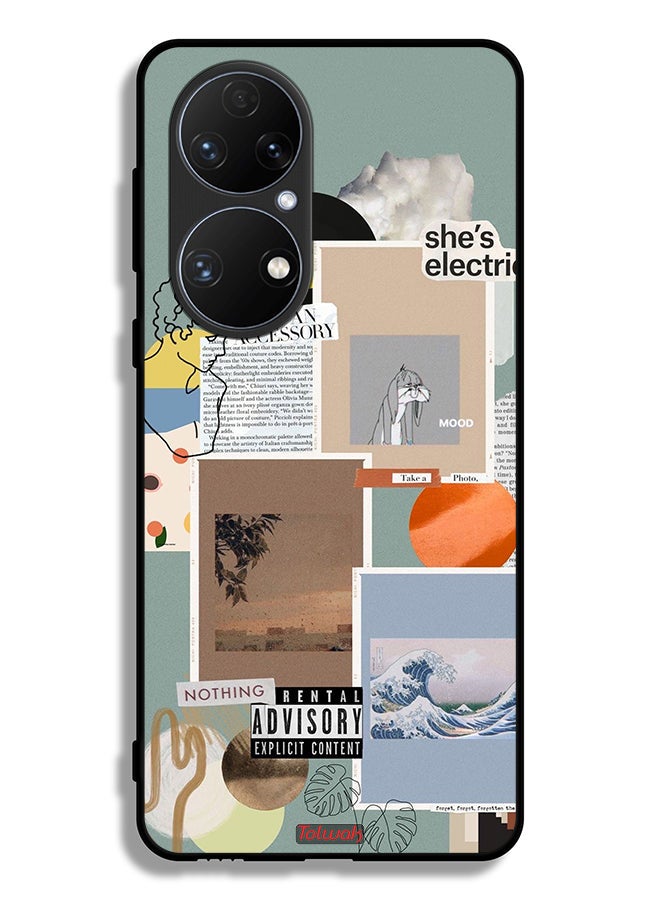 Tolwak Huawei P50 Protective Case Cover She Is Electric - Image 2