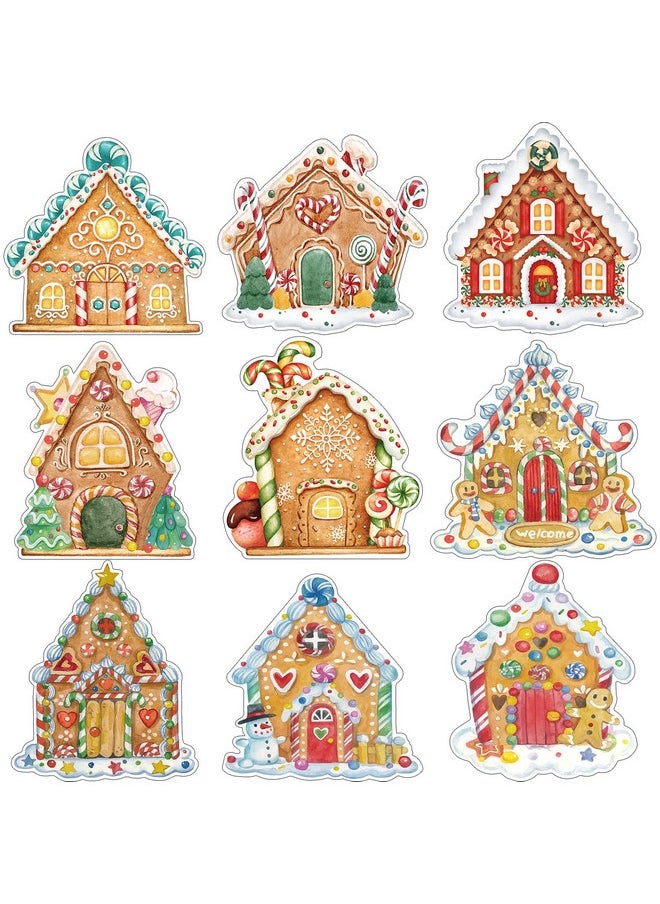 Spiareal Spiareal 45 Pcs Christmas Gingerbread House Cutouts Classroom Xmas Decorations Party Supplies Decor for Candy Theme School Bulletin Board Winter Holiday Decoration  - Image 1