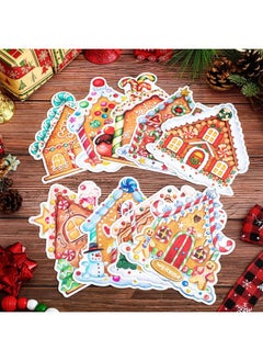 Spiareal Spiareal 45 Pcs Christmas Gingerbread House Cutouts Classroom Xmas Decorations Party Supplies Decor for Candy Theme School Bulletin Board Winter Holiday Decoration  - Image 3