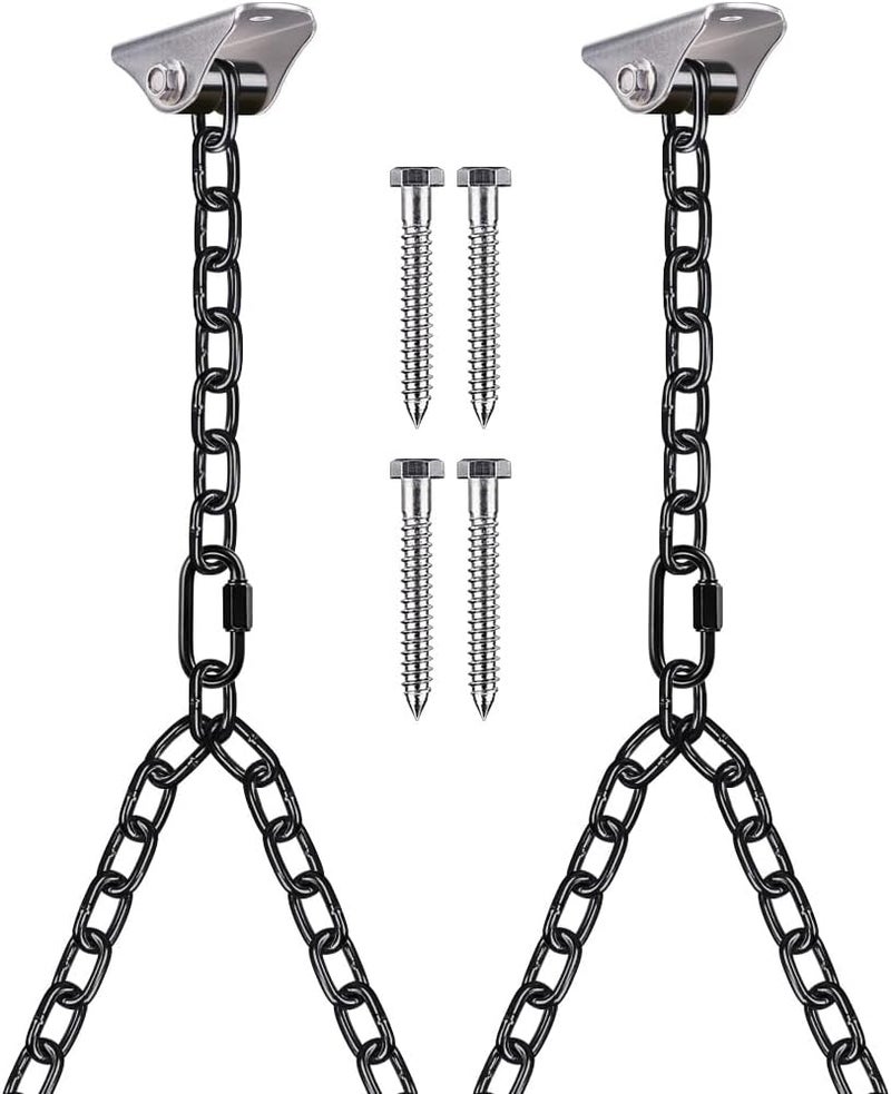 BeneLabel Porch Swing Hanging Kit - Silent & Adjustable Chain Set for Hammocks, Punching Bags & More - Image 1