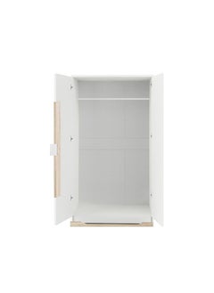 Aurora 2 Door Wardrobe With Drawer Extra Sturdy Closet Clothes Storage Cupboard Modern Design Space Saving Cabinet For Bedroom 80x53x181.7 Cm White / Natural - pzsku/Z13D17E8495CBAF06733AZ/45/_/1702045678/a4aca366-1a50-4e4e-b4af-db839a2403df