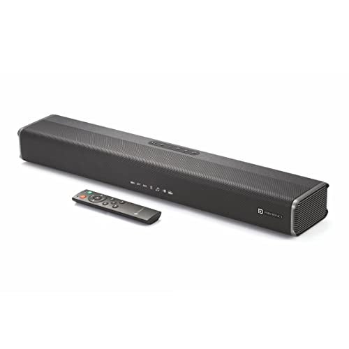 Portronics Sound Slick 5 80W Bluetooth Wireless Soundbar with LED Display, 3.5mm Aux-in, Supports USB, Optical Input Port, Remote Control(Black) - Image 1