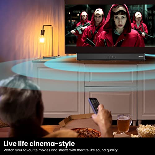 Portronics Sound Slick 5 80W Bluetooth Wireless Soundbar with LED Display, 3.5mm Aux-in, Supports USB, Optical Input Port, Remote Control(Black) - Image 4