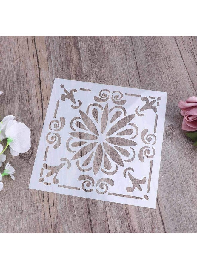 ROSENICE ROSENICE 4PC Spray Templates Retro Totem Reusable Stencils Set Cut Painting Stencil Floor Wall Tile Fabric Wood Stencils Elegant Flower Spray Template Mold Cake Decor Mold DIY Baking Tool  - Image 3