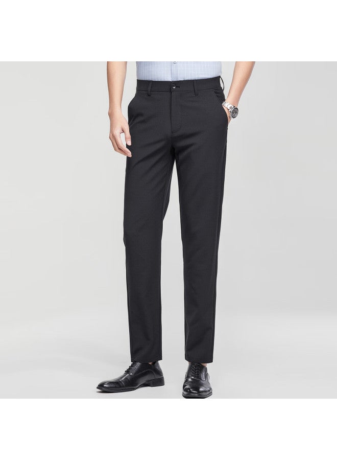 Firs Men's Casual Pants Summer Cool Breathable Micro-elastic Twill Smooth Drape Slim Fit Long Trousers - Image 4