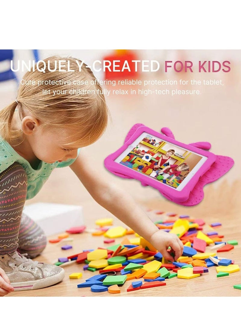 ACLIX iPad 7 10.2 3D Cute Butterfly Case - Light Weight EVA Stand Shockproof Rugged Heavy Duty Kids Friendly Tablet Case for iPad 10.2 iPad 7th Gen iPad Pink - Image 3