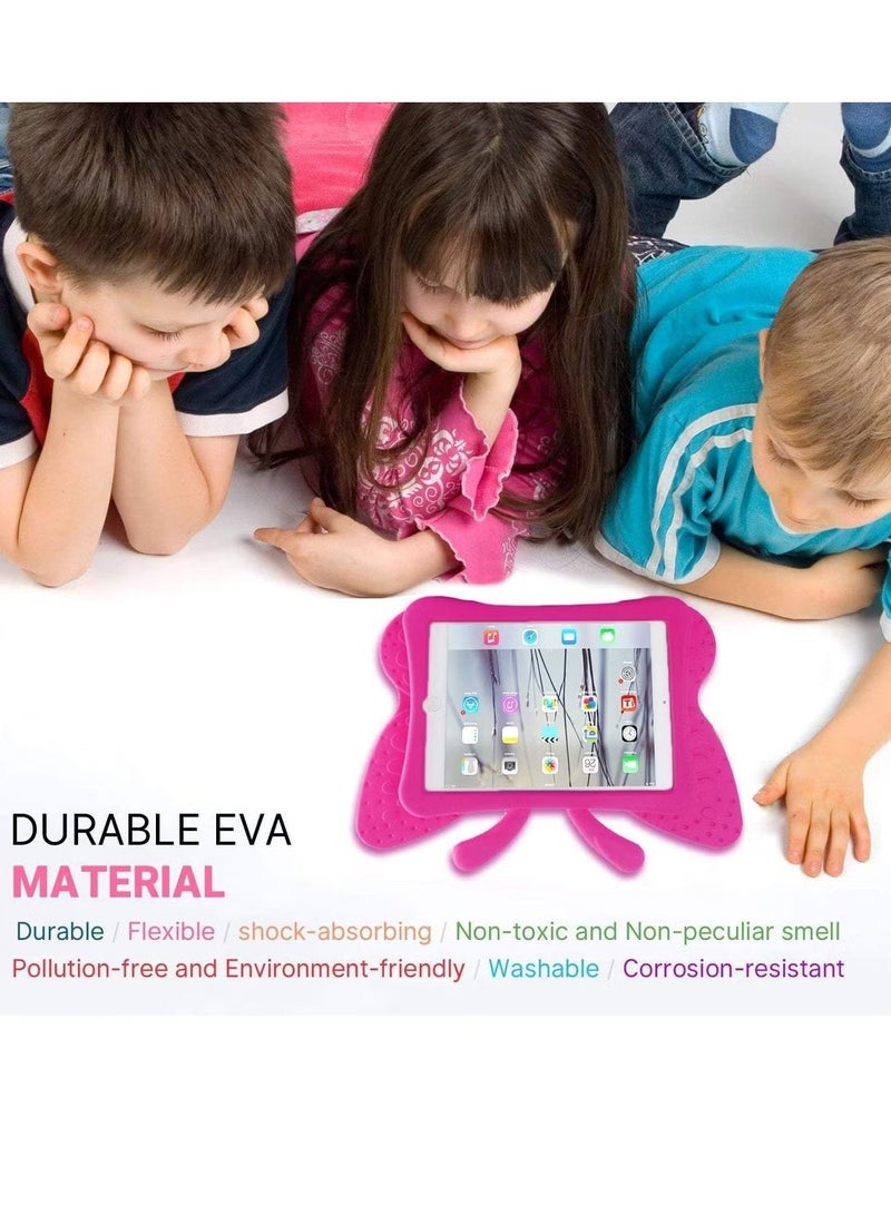 ACLIX iPad 7 10.2 3D Cute Butterfly Case - Light Weight EVA Stand Shockproof Rugged Heavy Duty Kids Friendly Tablet Case for iPad 10.2 iPad 7th Gen iPad Pink - Image 5