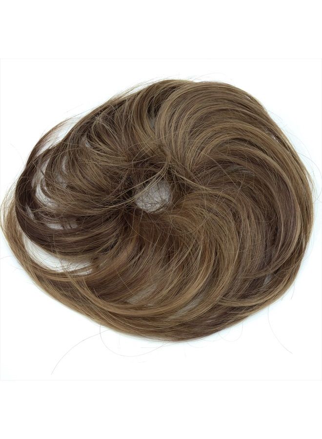 CAISHA PRETTYSHOP Synthetic Fiber Hairpiece Scrunchie Scrunchy Updo Slightly Wavy Brown Mix G31B - Image 3