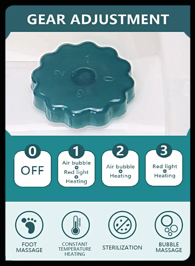 Foot Spa Bath Tub Massager With 3 Modes Stress Relief For Tired Feet Portable Pedicure Basin Heated Electric Detox Machine - Image 4