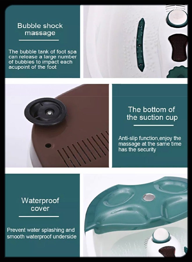 Foot Spa Bath Tub Massager With 3 Modes Stress Relief For Tired Feet Portable Pedicure Basin Heated Electric Detox Machine - Image 5