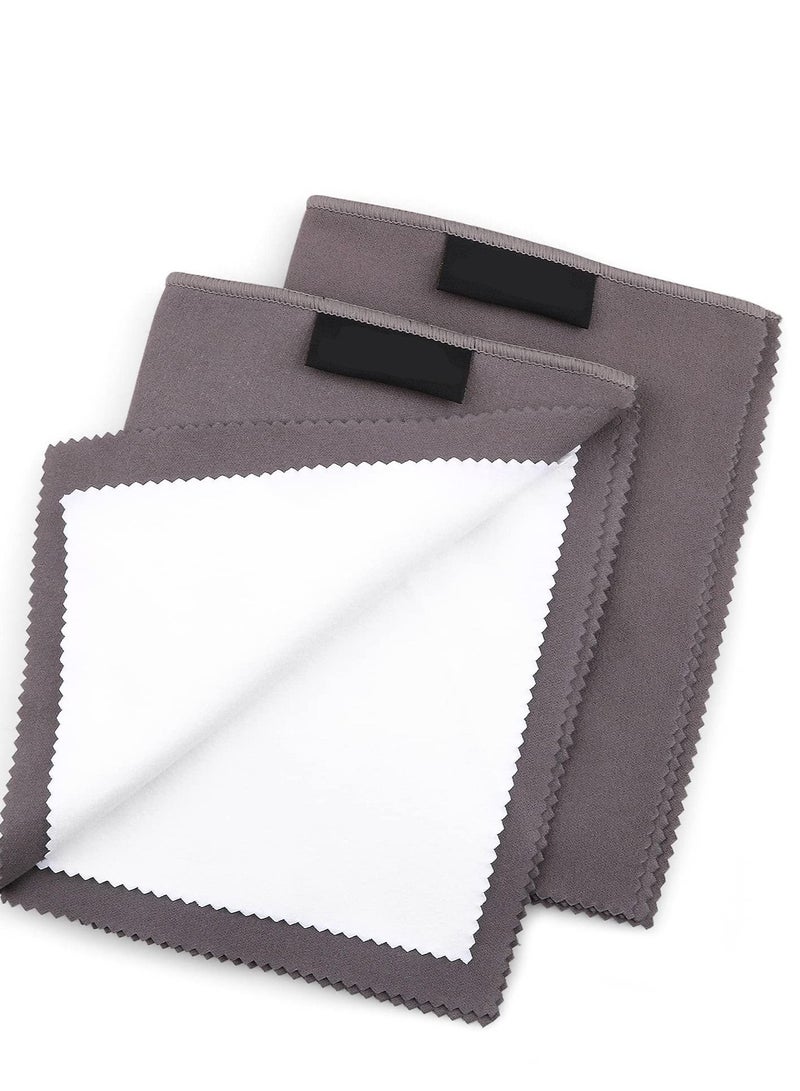 Y&D 2 PCS Professional Polishing Cloth Large Jewelry Cleaning Cloths, 100% Cotton Multi-Layer Double-Sided for Gold Silver Platinum - Image 1