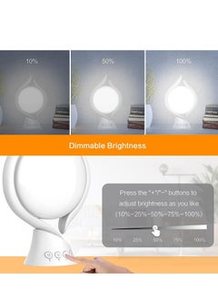 SYOSI Light Therapy Lamp 10000 Lux, UV-Free Lamps Adjustable Temp/Brightness, Timer & Memory Function, Full Spectrum, Bright Seasonal Sun for Bedroom, Office  - Image 3