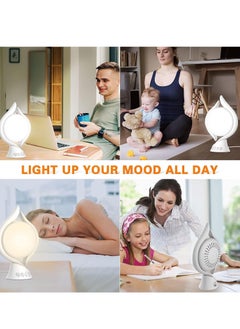 SYOSI Light Therapy Lamp 10000 Lux, UV-Free Lamps Adjustable Temp/Brightness, Timer & Memory Function, Full Spectrum, Bright Seasonal Sun for Bedroom, Office  - Image 5