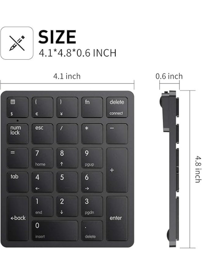 هافيت لوحة أرقام لاسلكية بتقنية البلوتوث من Havit 26 مفتاح قابلة للشحن للاستخدام مع اللابتوب والكمبيوتر - Image 5