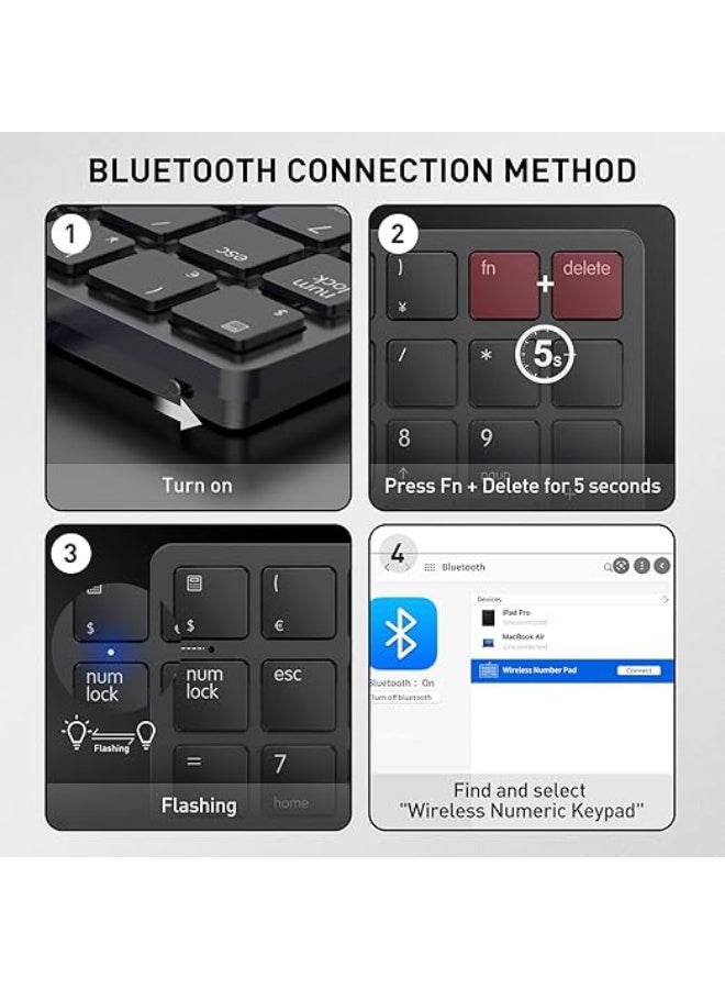 هافيت لوحة أرقام لاسلكية بتقنية البلوتوث من Havit 26 مفتاح قابلة للشحن للاستخدام مع اللابتوب والكمبيوتر - Image 2