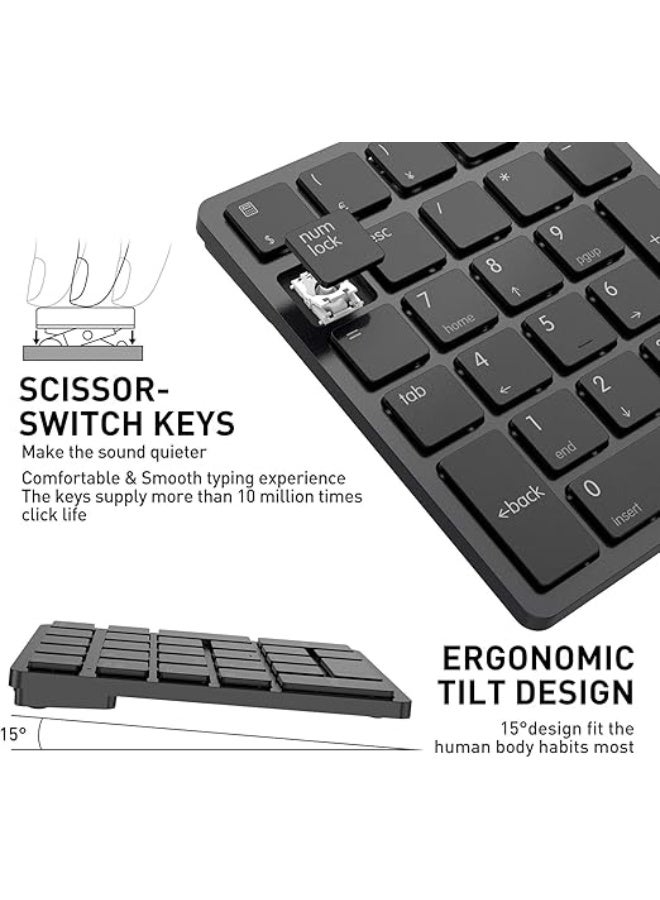 هافيت لوحة أرقام لاسلكية بتقنية البلوتوث من Havit 26 مفتاح قابلة للشحن للاستخدام مع اللابتوب والكمبيوتر - Image 4