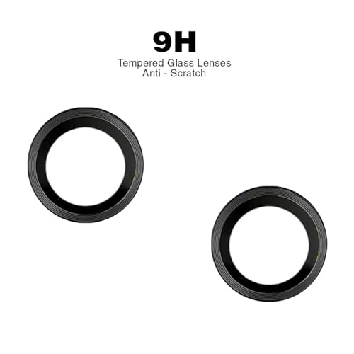 ZARALA Camera Ring Lens Protector for OnePlus Nord CE4 Lite 5G | 9H Hardness, Full Coverage Camera Metal Ring Ultra-Thin/Clear - Black - Image 2