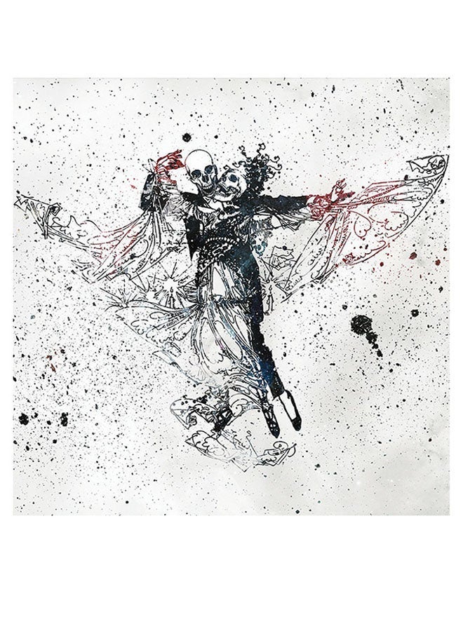 RYN Dancing Themed Printed MDF Wall Art White/Black/Red 30x30cm - Image 1