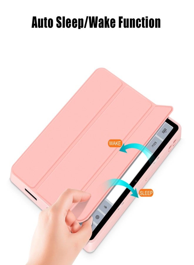 Gylint Case for Xiaomi Redmi Pad SE 11'' 2023, Hybrid Slim Case Cover [Built-in Pencil Holder] Shockproof Cover with Clear Transparent Back Shell for Xiaomi Redmi Pad SE Pink - Image 2