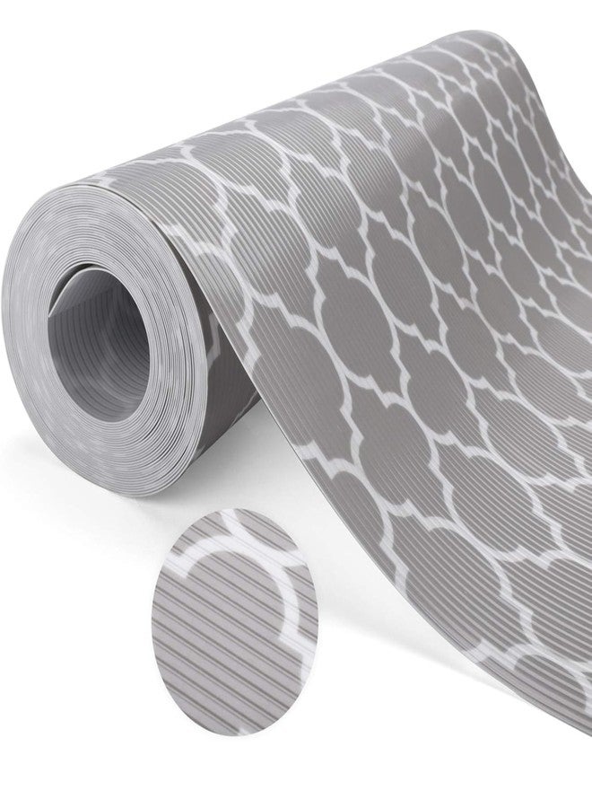 SUBETE Anti-Slip Waterproof Kitchen Drawer Liner | Non-Adhesive Shelf & Cabinet Mats | Anti-Skid Liner for Wardrobe, Cupboard, and Fridge | 45 cm x 300 cm (Grey Quatrefoil Pattern) - Image 3