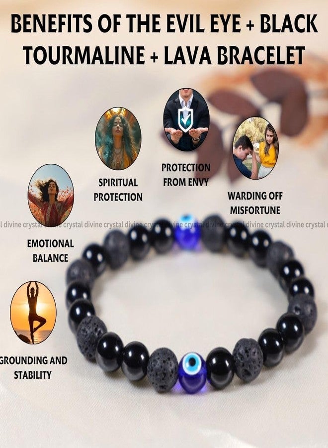 Crystal Divine Evil Eye Healing Crystal Bracelet For Woman 8mm Money Magnet Bracelet For Girls Crystal For Men Friendship Gifts Hand Couple Aesthetic Bracelets For Gifts. - Image 2