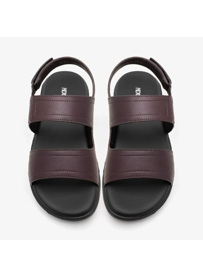 NDURE Men's Double Strap Sandals, Cushioned Footbed, Velcro Closure, Casual Open Toe - Image 4