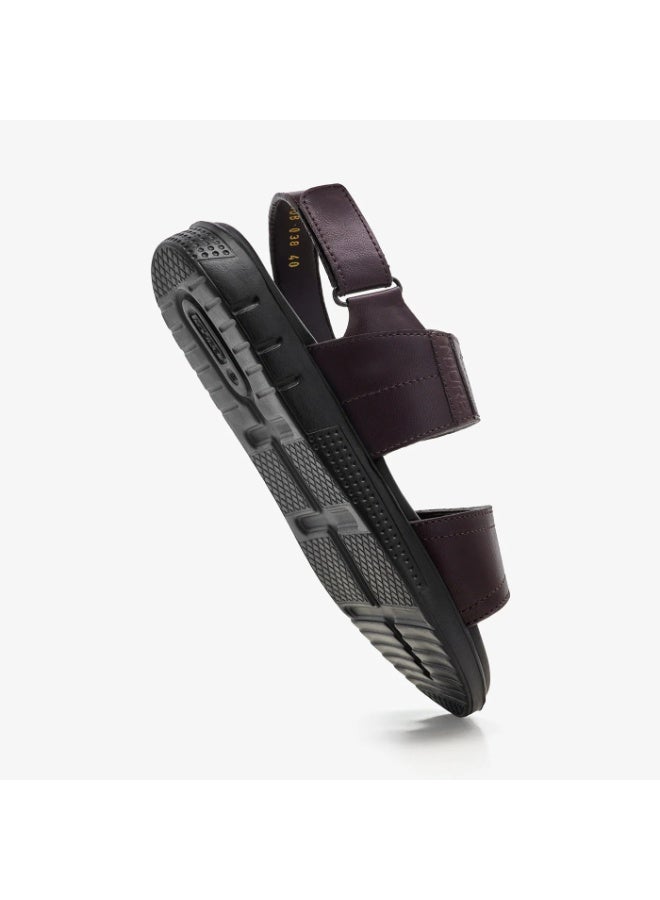 NDURE Men's Double Strap Sandals, Cushioned Footbed, Velcro Closure, Casual Open Toe - Image 3