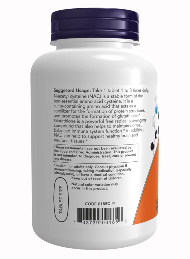 now N-Acetyl Cysteine 1000mg Vegetarian Tablets, Pack of 120's - Image 3