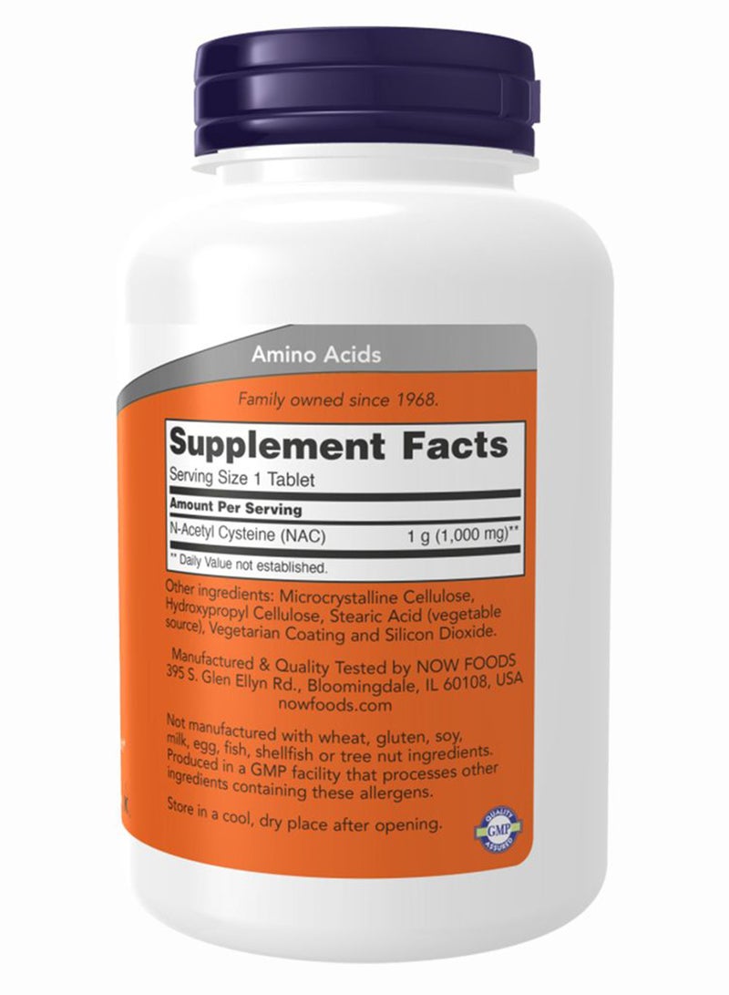 now N-Acetyl Cysteine 1000mg Vegetarian Tablets, Pack of 120's - Image 2