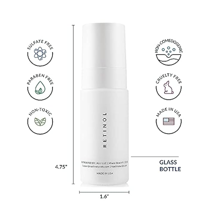 NAELI Retinoid Cream - 4.25% Retinol Night Moisturizer for Face & Neck with Collagen, Peptides & Hyaluronic Acid - Anti Aging Wrinkle Cream, Improves Skin Tone & Texture, 1.4 oz - Image 3